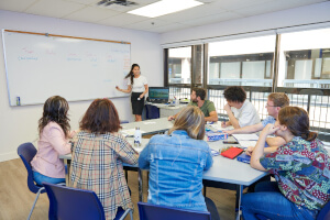 レッスン中の生徒