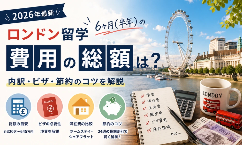 ロンドン留学費用 6ヶ月（半年）の総額は？内訳・ビザ・節約のコツを解説【2026年最新】の概要